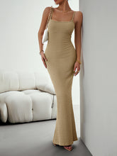 Load image into Gallery viewer, Straight Neck Sleeveless Maxi Dress