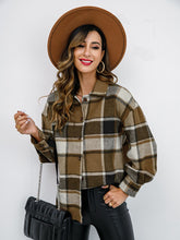 Load image into Gallery viewer, Plaid Button-Down Jacket