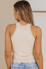 Load image into Gallery viewer, Scalloped Openwork Grecian Neck Tank