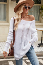 Load image into Gallery viewer, Boat Neck Dropped Shoulder Knit Top