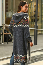 Load image into Gallery viewer, Bohemian Slit Hooded Duster Cardigan