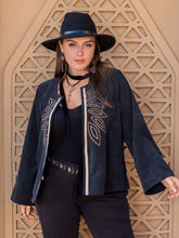 Load image into Gallery viewer, Plus Size Embroidered Open Front Jacket