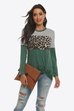 Load image into Gallery viewer, Mixed Print Gathered Detail Long Sleeve Top