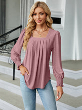 Load image into Gallery viewer, Square Neck Puff Sleeve Blouse