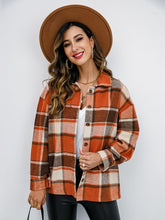 Load image into Gallery viewer, Plaid Button-Down Jacket