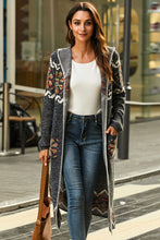 Load image into Gallery viewer, Bohemian Slit Hooded Duster Cardigan