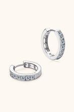 Load image into Gallery viewer, Moissanite 925 Sterling Silver Huggie Earrings