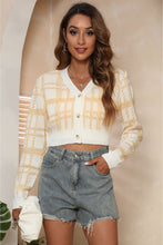 Load image into Gallery viewer, V-Neck Cropped Button-Up Cardigan