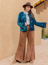 Load image into Gallery viewer, Plus Size Open Front Long Sleeve Jacket