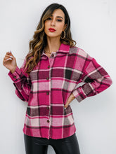 Load image into Gallery viewer, Plaid Button-Down Jacket