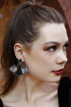 Load image into Gallery viewer, Bat Shape Beaded Dangle Earrings