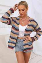 Load image into Gallery viewer, Striped Long Sleeve Open Front Cardigan