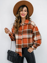 Load image into Gallery viewer, Plaid Button-Down Jacket